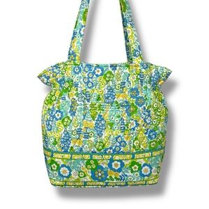 Vera Bradley English Meadow Laura Cinch Tote Bag - Quilted Floral Cotton Purse